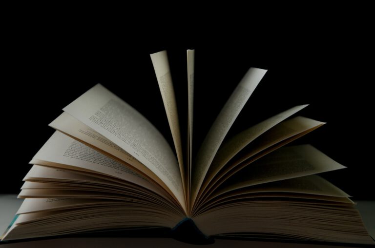 Minimalist antique book binding close-up